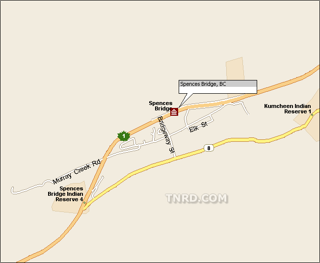 City of Spences Bridge Map